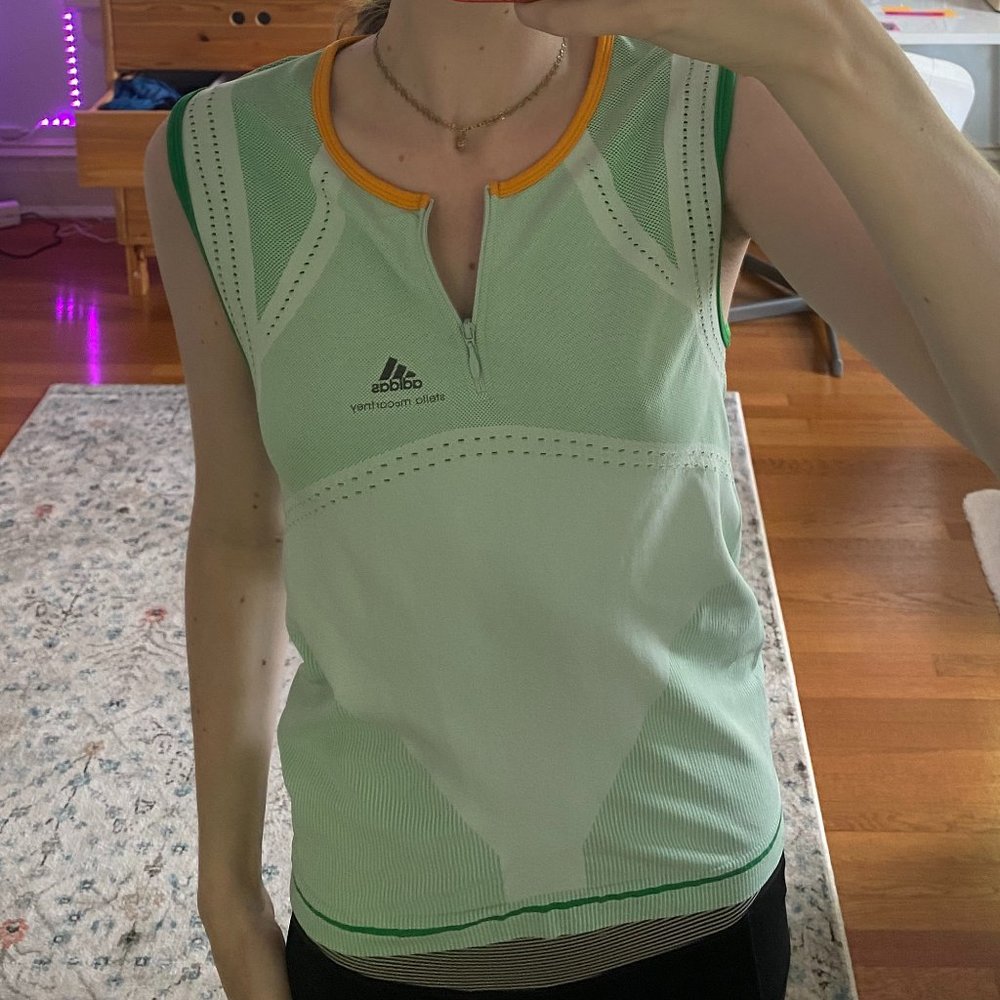 Adidas x Stella McCartney Green Athletic Top